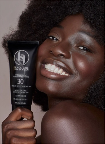 black girl sunscreen spf 30